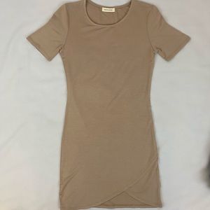 Khaki color t-shirt dress. True to size.